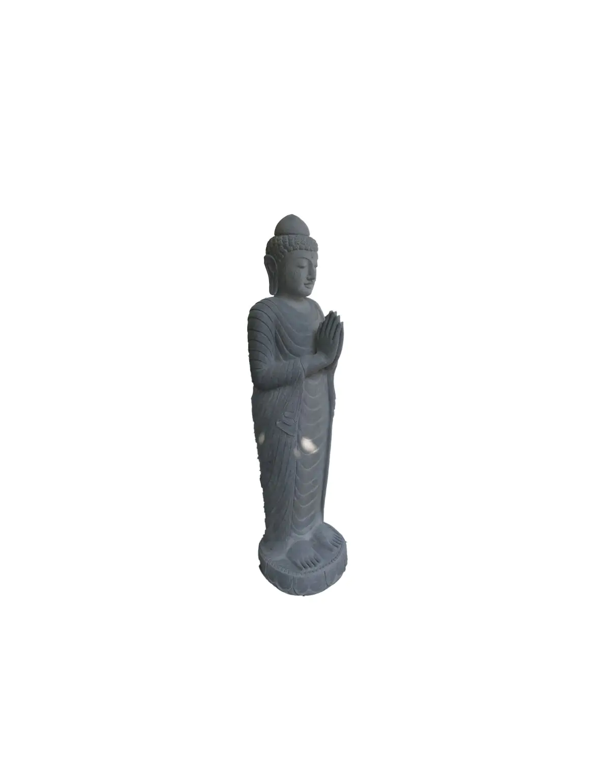  Product image 6 of the product “Standing Buddha made of Riverstone, position Namaskara , H. 119cm. ”